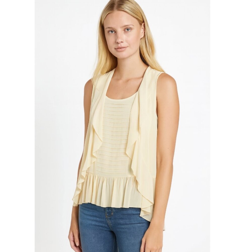 Edward Achour Paris Tiered Tank Top Size XL VGUC